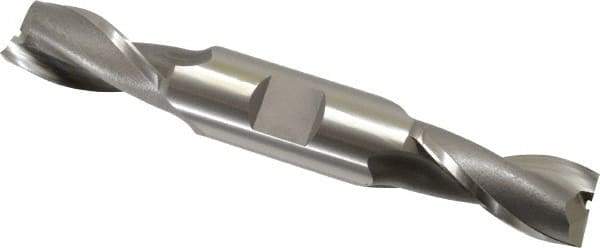 OSG - 17mm, 1-5/16" LOC, 3/4" Shank Diam, 5" OAL, 2 Flute, Cobalt Square End Mill - Double End, Uncoated, Spiral Flute, 30° Helix, Centercutting, Right Hand Cut, Right Hand Flute, Series 582 - Apex Tool & Supply