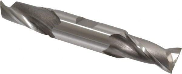 OSG - 18mm, 1-5/16" LOC, 3/4" Shank Diam, 5" OAL, 2 Flute, Cobalt Square End Mill - Double End, Uncoated, Spiral Flute, 30° Helix, Centercutting, Right Hand Cut, Right Hand Flute, Series 582 - Apex Tool & Supply