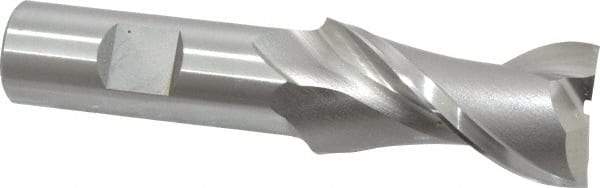 OSG - 1", 1-7/8" LOC, 3/4" Shank Diam, 4-1/8" OAL, 2 Flute, Cobalt Square End Mill - Single End, Uncoated, Spiral Flute, 45° Helix, Centercutting, Right Hand Cut, Right Hand Flute, Series 530 - Apex Tool & Supply