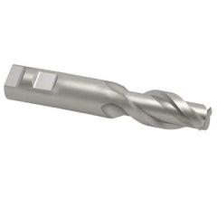 OSG - 1", 2" LOC, 1" Shank Diam, 4-1/2" OAL, 2 Flute, Cobalt Square End Mill - Single End, Uncoated, Spiral Flute, 45° Helix, Centercutting, Right Hand Cut, Right Hand Flute, Series 530 - Apex Tool & Supply