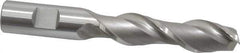 OSG - 3/4", 3" LOC, 3/4" Shank Diam, 5-1/4" OAL, 2 Flute, Cobalt Square End Mill - Single End, Uncoated, Spiral Flute, 45° Helix, Centercutting, Right Hand Cut, Right Hand Flute, Series 535 - Apex Tool & Supply