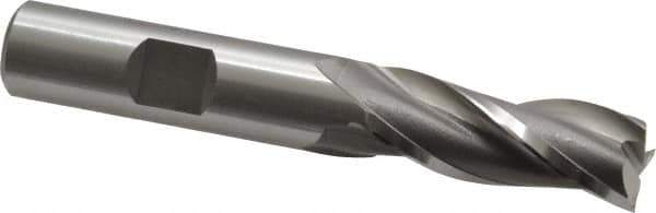 OSG - 1/2", 1-1/4" LOC, 1/2" Shank Diam, 3-1/4" OAL, 3 Flute, Cobalt Square End Mill - Single End, Uncoated, Spiral Flute, 30° Helix, Centercutting, Right Hand Cut, Right Hand Flute, Series 531 - Apex Tool & Supply