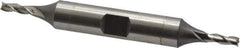 OSG - 1/8", 3/8" LOC, 3/8" Shank Diam, 3-1/16" OAL, 3 Flute, Cobalt Square End Mill - Double End, Uncoated, Spiral Flute, 30° Helix, Centercutting, Right Hand Cut, Right Hand Flute, Series 532 - Apex Tool & Supply
