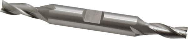OSG - 1/4", 5/8" LOC, 3/8" Shank Diam, 3-3/8" OAL, 3 Flute, Cobalt Square End Mill - Double End, Uncoated, Spiral Flute, 30° Helix, Centercutting, Right Hand Cut, Right Hand Flute, Series 532 - Apex Tool & Supply