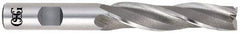 OSG - 1° Taper Angle per Side, 3/8" Small End Diam, 3-1/4" LOC, Cobalt 3 Flute Tapered Square End Mill - 5-1/4" OAL, 1/2" Shank Diam, Spiral Flute, 25° Helix - Apex Tool & Supply