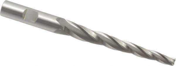 OSG - 2° Taper Angle per Side, 1/4" Small End Diam, 3-1/4" LOC, Cobalt 3 Flute Tapered Square End Mill - 5-1/4" OAL, 1/2" Shank Diam, Spiral Flute, 25° Helix - Apex Tool & Supply