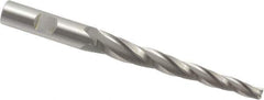 OSG - 2° Taper Angle per Side, 1/4" Small End Diam, 3-1/4" LOC, Cobalt 3 Flute Tapered Square End Mill - 5-1/4" OAL, 1/2" Shank Diam, Spiral Flute, 25° Helix - Apex Tool & Supply