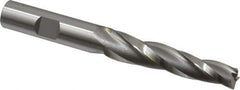 OSG - 2° Taper Angle per Side, 3/8" Small End Diam, 2-1/4" LOC, Cobalt 3 Flute Tapered Square End Mill - 4-1/4" OAL, 1/2" Shank Diam, Spiral Flute, 25° Helix - Apex Tool & Supply