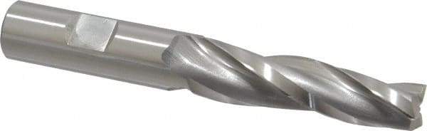 OSG - 2° Taper Angle per Side, 1/2" Small End Diam, 2-1/4" LOC, Cobalt 3 Flute Tapered Square End Mill - 4-3/8" OAL, 5/8" Shank Diam, Spiral Flute, 25° Helix - Apex Tool & Supply