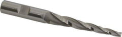 OSG - 3° Taper Angle per Side, 3/16" Small End Diam, 2-1/2" LOC, Cobalt 3 Flute Tapered Square End Mill - 4-1/2" OAL, 1/2" Shank Diam, Spiral Flute, 25° Helix - Apex Tool & Supply