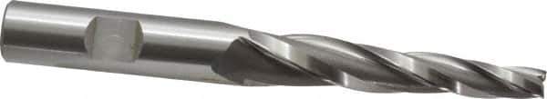 OSG - 3° Taper Angle per Side, 1/4" Small End Diam, 2-1/4" LOC, Cobalt 3 Flute Tapered Square End Mill - 4-1/4" OAL, 1/2" Shank Diam, Spiral Flute, 25° Helix - Apex Tool & Supply