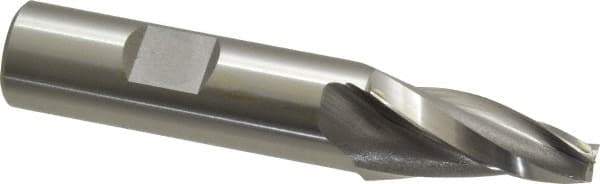 OSG - 10° Taper Angle per Side, 1/4" Small End Diam, 1-1/4" LOC, Cobalt 3 Flute Tapered Square End Mill - 3-3/8" OAL, 5/8" Shank Diam, Spiral Flute, 25° Helix - Apex Tool & Supply