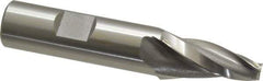 OSG - 10° Taper Angle per Side, 1/4" Small End Diam, 1-1/4" LOC, Cobalt 3 Flute Tapered Square End Mill - 3-3/8" OAL, 5/8" Shank Diam, Spiral Flute, 25° Helix - Apex Tool & Supply