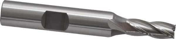 OSG - 1/4", 5/8" LOC, 3/8" Shank Diam, 2-7/16" OAL, 4 Flute, Cobalt Square End Mill - Single End, Uncoated, Spiral Flute, 30° Helix, Right Hand Cut, Right Hand Flute, Series 540 - Apex Tool & Supply