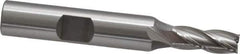OSG - 1/4", 5/8" LOC, 3/8" Shank Diam, 2-7/16" OAL, 4 Flute, Cobalt Square End Mill - Single End, Uncoated, Spiral Flute, 30° Helix, Right Hand Cut, Right Hand Flute, Series 540 - Apex Tool & Supply