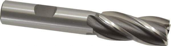 OSG - 19/32", 1-3/8" LOC, 1/2" Shank Diam, 3-3/8" OAL, 4 Flute, Cobalt Square End Mill - Single End, Uncoated, Spiral Flute, 30° Helix, Right Hand Cut, Right Hand Flute, Series 540 - Apex Tool & Supply