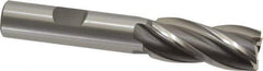 OSG - 19/32", 1-3/8" LOC, 1/2" Shank Diam, 3-3/8" OAL, 4 Flute, Cobalt Square End Mill - Single End, Uncoated, Spiral Flute, 30° Helix, Right Hand Cut, Right Hand Flute, Series 540 - Apex Tool & Supply