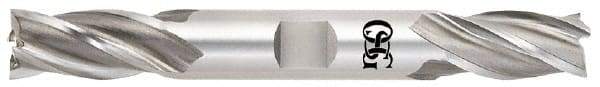 OSG - 23/32", 1-5/8" LOC, 3/4" Shank Diam, 5-5/8" OAL, 4 Flute, Cobalt Square End Mill - Double End, Uncoated, Spiral Flute, 30° Helix, Right Hand Cut, Right Hand Flute, Series 542 - Apex Tool & Supply