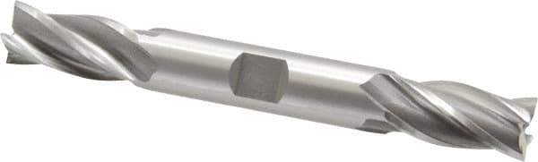 OSG - 1/2", 1" LOC, 1/2" Shank Diam, 4-1/8" OAL, 4 Flute, Cobalt Square End Mill - Double End, Uncoated, Spiral Flute, 30° Helix, Right Hand Cut, Right Hand Flute, Series 542 - Apex Tool & Supply