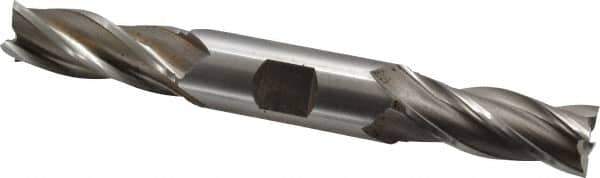 OSG - 21/32", 1-5/8" LOC, 3/4" Shank Diam, 5-5/8" OAL, 4 Flute, Cobalt Square End Mill - Double End, Uncoated, Spiral Flute, 30° Helix, Right Hand Cut, Right Hand Flute, Series 542 - Apex Tool & Supply