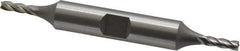 OSG - 1/8", 3/8" LOC, 3/8" Shank Diam, 3-1/16" OAL, 4 Flute, Cobalt Square End Mill - Double End, Uncoated, Spiral Flute, 30° Helix, Centercutting, Right Hand Cut, Right Hand Flute, Series 543 - Apex Tool & Supply