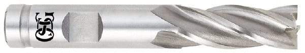 OSG - 3/4", 2-1/4" LOC, 3/4" Shank Diam, 4-1/2" OAL, 4 Flute, Cobalt Square End Mill - Single End, Uncoated, Spiral Flute, 30° Helix, Centercutting, Right Hand Cut, Right Hand Flute, Series 548 - Apex Tool & Supply