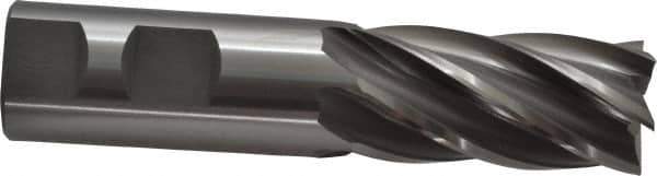 OSG - 1", 2" LOC, 1" Shank Diam, 4-1/2" OAL, 6 Flute, Cobalt Square End Mill - Single End, Uncoated, Spiral Flute, 30° Helix, Centercutting, Right Hand Cut, Right Hand Flute, Series 541 - Apex Tool & Supply