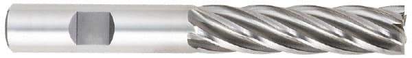 OSG - 7/8", 3-1/2" LOC, 7/8" Shank Diam, 5-3/4" OAL, 4 Flute, Cobalt Square End Mill - Single End, Uncoated, Spiral Flute, 30° Helix, Centercutting, Right Hand Cut, Right Hand Flute, Series 546 - Apex Tool & Supply