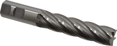OSG - 7/8", 3-1/2" LOC, 7/8" Shank Diam, 5-3/4" OAL, 6 Flute, Cobalt Square End Mill - Single End, Uncoated, Spiral Flute, 30° Helix, Centercutting, Right Hand Cut, Right Hand Flute, Series 546 - Apex Tool & Supply