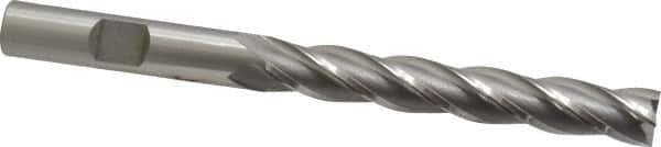 OSG - 3/8", 2-1/2" LOC, 3/8" Shank Diam, 4-1/4" OAL, 4 Flute, Cobalt Square End Mill - Single End, Uncoated, Spiral Flute, 30° Helix, Centercutting, Right Hand Cut, Right Hand Flute, Series 558 - Apex Tool & Supply