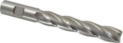 OSG - 3/4", 4" LOC, 3/4" Shank Diam, 6-1/4" OAL, 4 Flute, Cobalt Square End Mill - Single End, Uncoated, Spiral Flute, 30° Helix, Centercutting, Right Hand Cut, Right Hand Flute, Series 558 - Apex Tool & Supply