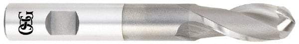 OSG - 5/8" Diam, 1-3/8" LOC, 2 Flute Cobalt Ball End Mill - Uncoated, Single End, 4-5/8" OAL, 5/8" Shank Diam, Spiral Flute - Apex Tool & Supply