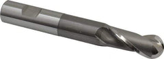 OSG - 3/4" Diam, 1-5/8" LOC, 2 Flute Cobalt Ball End Mill - Uncoated, Single End, 5-3/8" OAL, 3/4" Shank Diam, Spiral Flute - Apex Tool & Supply
