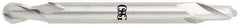 OSG - 5/32" Diam, 15/64" LOC, 2 Flute Cobalt Ball End Mill - Uncoated, Double End, 2" OAL, 3/16" Shank Diam, Spiral Flute - Apex Tool & Supply