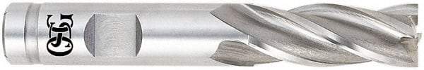 OSG - 1-1/2", 2" LOC, 1-1/4" Shank Diam, 4-1/2" OAL, 6 Flute, Powdered Metal Square End Mill - Single End, Uncoated, Spiral Flute, 30° Helix, Centercutting, Right Hand Cut, Right Hand Flute, Series 641 - Apex Tool & Supply