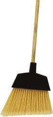 O-Cedar - 12" Wide, Beige PET Bristles, 48" Metal Handle, Angled Broom - Flagged - Apex Tool & Supply
