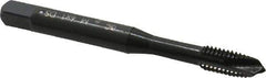 OSG - M6x1.00 Metric Coarse, 3 Flute, Oxide Finish, Vanadium High Speed Steel Spiral Point Tap - Plug Chamfer, Right Hand Thread, 2-1/2" OAL, 1" Thread Length, 0.255" Shank Diam, 6H Class of Fit - Exact Industrial Supply
