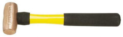 American Hammer - 2 Lb Head Nonsparking Mallet - 12" OAL, 11" Long Fiberglass Handle - Apex Tool & Supply