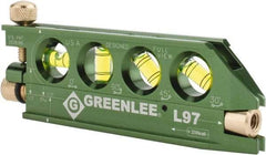 Greenlee - 1 Beam 240' Max Range Mini Magnet Laser Level - Red Beam, 1/4" at 100' Accuracy, 5-1/16" Long x 3/4" Wide x 1-13/16" High, Battery Included - Apex Tool & Supply