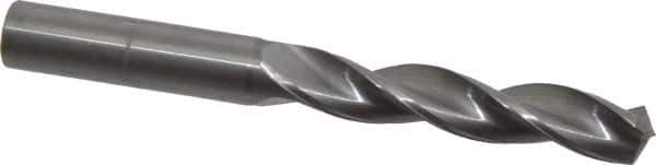 Kennametal - 31/64" 130° Solid Carbide Jobber Drill - Bright Finish, Right Hand Cut, Spiral Flute, Straight Shank, 4.65" OAL, Standard Point - Apex Tool & Supply