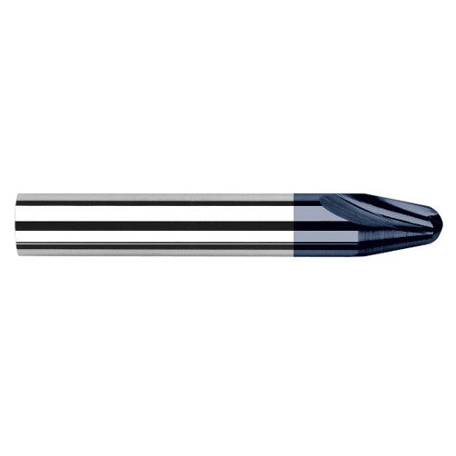 Runner Cutters - 0.0310″ (1/32) Radius × 0.2610″ Length of Cut × 15° per side Carbide Runner Cutter, 2 Flutes, AlTiN Coated