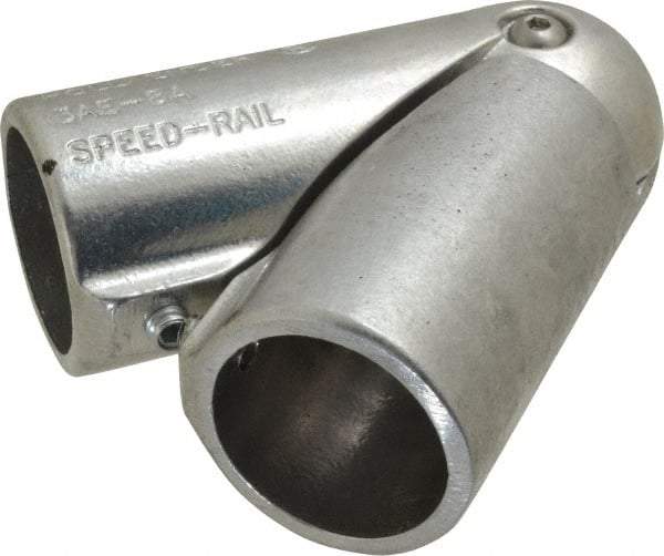 Hollaender - 1-1/2" Pipe, Adjustable Elbow Assembly, Aluminum Alloy Elbow Pipe Rail Fitting - Bright Finish - Apex Tool & Supply