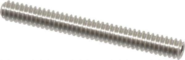 Value Collection - #4-40 UNC, 1" OAL, Cup Point Set Screw - Grade Austenitic A2 Stainless Steel, 0.05" Key - Apex Tool & Supply