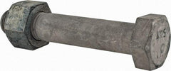 Value Collection - 1-1/4 - 7 Thread, 7" Length Under Head, Steel Hex Head Bolt - Hot Dipped Galvanized Coated, UNC Thread, ASTM A325 - Apex Tool & Supply