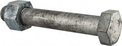 Value Collection - 1-1/4 - 7 Thread, 8" Length Under Head, Steel Hex Head Bolt - Hot Dipped Galvanized Coated, UNC Thread, ASTM A325 - Apex Tool & Supply