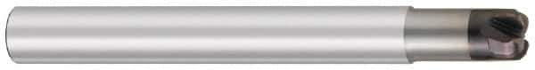 OSG - 3/16", 3 Flute, Single End, Solid Carbide, 1/16" Corner Radius End Mill - 2-1/4" OAL, 3/32" LOC, Right Hand Cut, 9/16" Extended Reach - Apex Tool & Supply