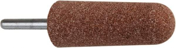 Norton - 1" Head Diam x 2-3/4" Thickness, A3, Tree End, Aluminum Oxide Mounted Point - Brown, Medium Grade, 60 Grit, 15,530 RPM - Apex Tool & Supply