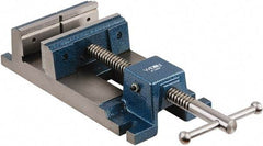 Wilton - 4-3/4" Jaw Opening Capacity x 1-1/2" Throat Depth, Horizontal Drill Press Vise - 4-1/2" Wide x 1-1/2" High Jaw, Stationary Base, Rapid Action, Steel - Apex Tool & Supply