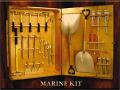 Ampco - 28 Piece Marine Tool Set - Comes in Wood Case - Apex Tool & Supply