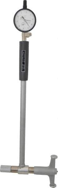 Mitutoyo - 6 Anvil, 6-1/2 to 10" Dial Bore Gage - 0.0001" Graduation, 9.8" Gage Depth, Accurate to 0.00008", Carbide Contact Point - Apex Tool & Supply